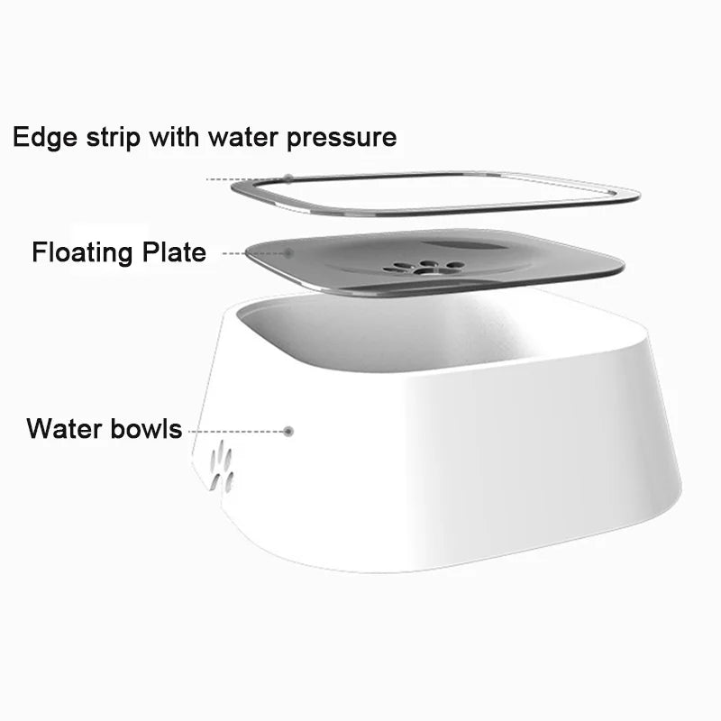 Pet Water Dispenser – Spill-Proof Floating Bowl for Dogs & Cats, Anti-Wet Mouth